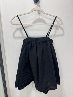 Commense 100% cotton Black adjustable Spaghetti Strap Tank Top
